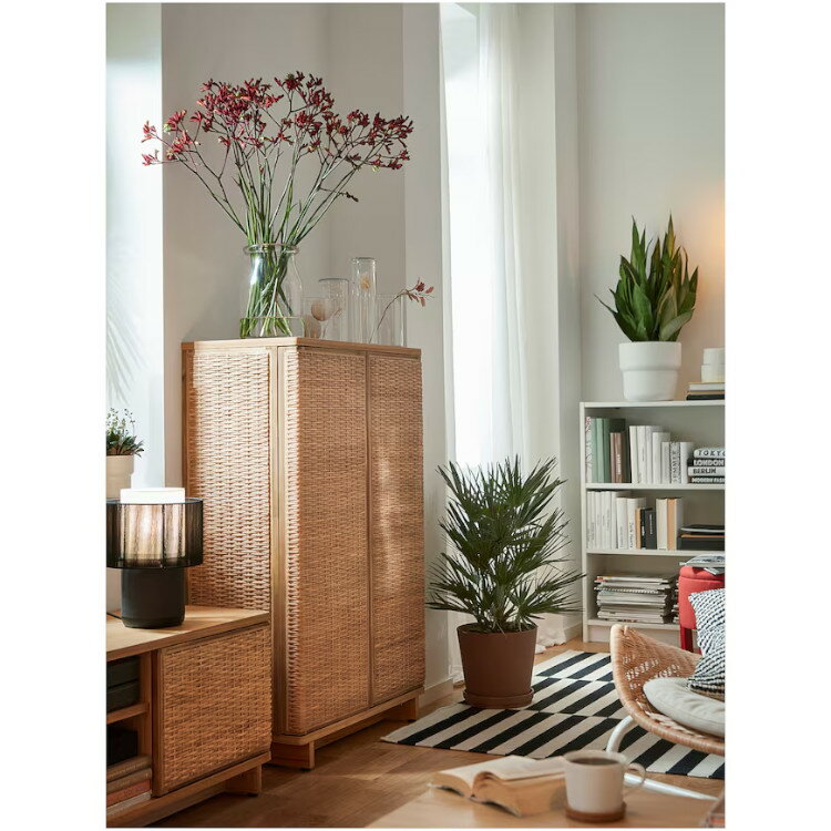 《スーパーセール・Point5倍中》【 IKEA - イケア -】FRYKSAS -フリークソース- キャビネット 籐 81x124 cm (205.740.97) [2]