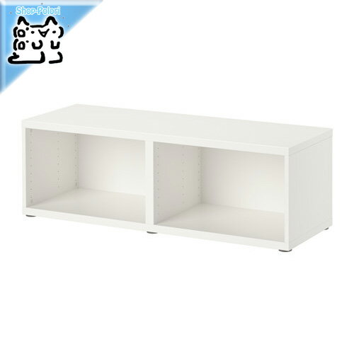 【IKEA -イケア-】BESTA -ベストー- シェルフ テレビ台 フレーム ホワイト 120x40x38 cm (302.458.45)