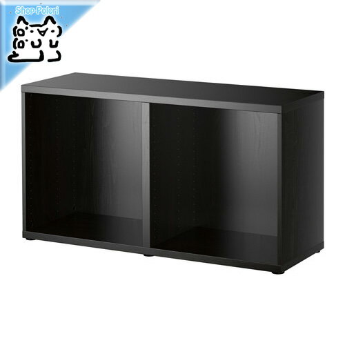 【写真付きレビュー】イケア 【IKEA Original】BESTA -ベストー- シェルフ テレビ台 フレーム ブラック ブラウン