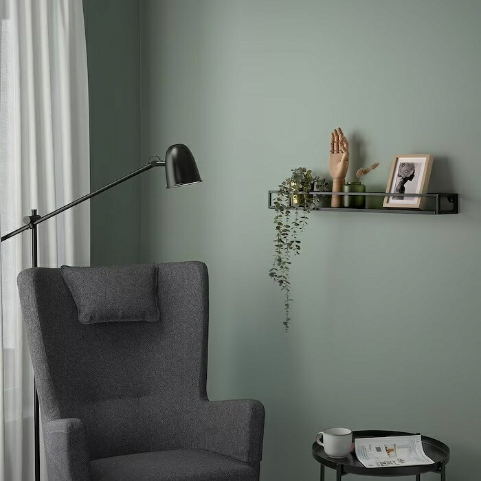 IKEA イケア LINDASEN リンドーセン ディスプレイシェルフ チャコール 75 cm (405....