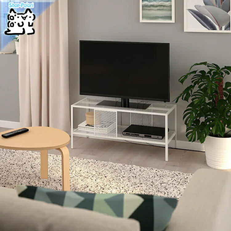 【IKEA -イケア-】BAGGEBO -バッゲボー- テレビ台 メタル/ホワイト 90x35x40 cm オーディオラック (504.838.78)