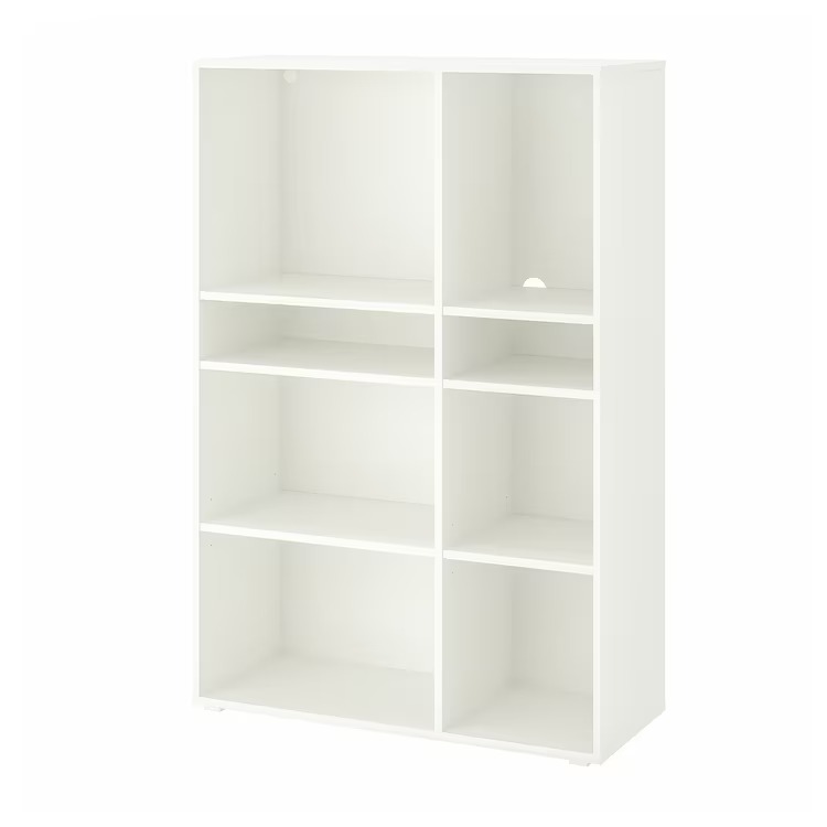【 IKEA - イケア -】VIHALS -ヴィーハルス- シェルフユニット 棚板6枚付 ホワイト 95x37x140 cm (604.832.84)