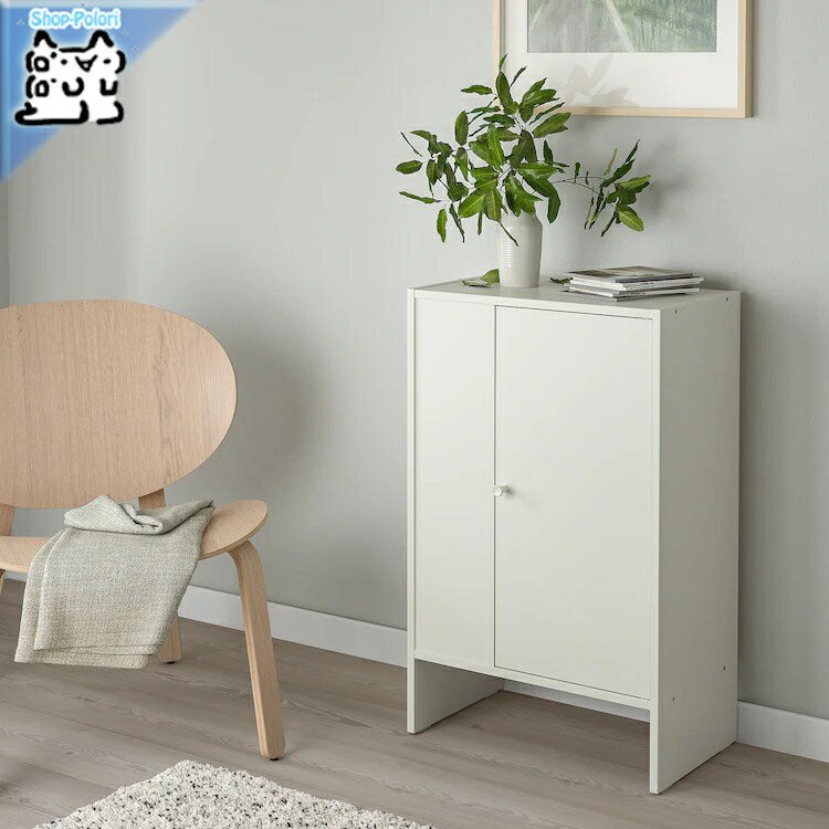 【IKEA -イケア-】BAGGEBO -バッゲボー- キャビネット 扉付 ホワイト 50x30x80 cm (704.838.82)