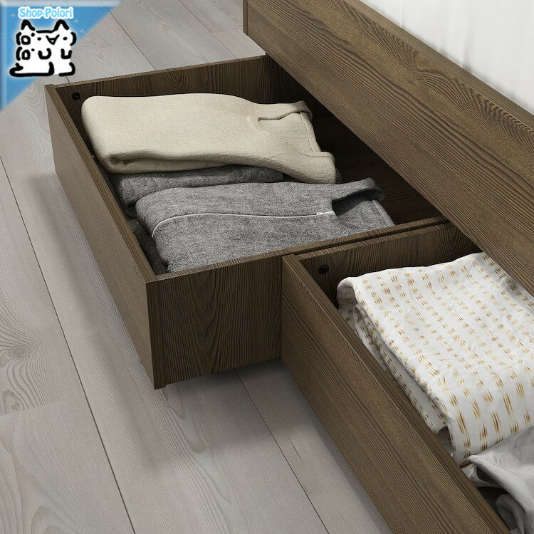 樂天商城 - 【 IKEA - イケア -】BRUKSVARA -ブルクスヴァーラ- ベッド下収納ボックス ブラウン 63x62 cm (805.560.43)