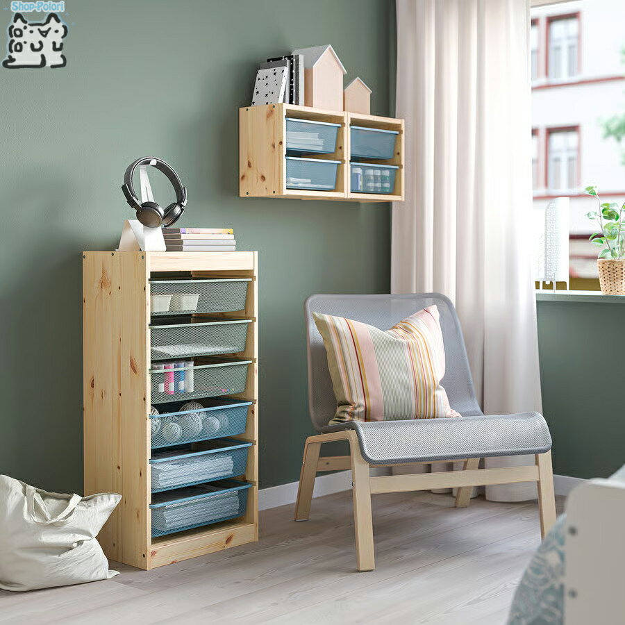 【 IKEA - イケア -】TROFAST - トロファスト - 収納コンビネーション BOX付き 組...