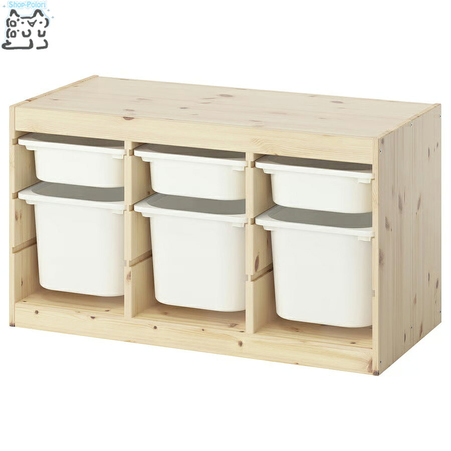 【 IKEA - イケア -】TROFAST - トロファスト - 収納コンビネーション BOX付き 組み合わせ収納 オープン収納 棚 / ステインパイン / ホワイトBOX 93x44x53 cm (295.845.44) 横置きタイプ シェルフ チェスト 子ども部屋やその他のスペースをすっきり整理できるうえ、さっと手が届く棚にすべてのものをかたづけられる収納コンビネーション。 低めのルームディバイダーとしても機能し、睡眠エリアと遊びエリアを分けるのに便利です BOX単体で持ち運びできるので、移動や持ち運びもスムーズにできます。 子供の洋服入れ、おもちゃなどなんにでも使えて、結構な優れもの ■商品詳細■ ブランド IKEA 素材 フレーム パイン無垢材, 着色アクリルクリアラッカー, 着色アクリルクリアラッカー 収納ボックス ポリプロピレン 商品の大きさ 奥行き: 44 cm/ 高さ: 53 cm/ 幅: 93 cm この商品は組み立てが必要です 主な特徴 子ども部屋にあるすべてのおもちゃやその他のものを整理整頓するための完璧な収納ソリューション この収納を低めのルームバインダーとして使えば、睡眠エリアや遊びエリアなど、部屋の中に明確に仕切られたエリアをつくれます オープン収納があれば、スペースをすっきり保つのに役立つうえ、お気に入りのアイテムをディスプレイできます フレームには溝がたくさんあるので、ボックスや棚板を好きな高さに設置できます。もちろん、いつでも変更できます TROFAST/トロファスト ふたを取り付けられます 屋内使用推奨 食品に接触する製品として承認されていません お手入れ方法 きれいな布でから拭きしてください ■お届け状態■ 簡易梱包で発送いたします ※梱包に使用済みのダンボール紙などを再利用する場合、また化粧箱に送付状を直接貼付する場合ございますので予めご了承ください ※ご注意※ ※IKEA商品に関しまして※ IKEA商品に関しましては、納品書などは添付しておりません。 納品書、領収書が必要な場合、お問い合わせいただきましたら別途郵送にてお送りいたします。 ※製品の開梱・組み立てについて 組み立てが必要な商品の組み立て不備、組み立て不備による使用に際しての事故、及び商品の破損については保証外となります。 ※ご注文時のタイミングで在庫切れ、廃盤となっている場合がございます。その場合発送までにお時間を頂く場合、またご注文を一度キャンセルさせて頂く事がございます【 IKEA - イケア -】TROFAST - トロファスト - 収納コンビネーション BOX付き 組み合わせ収納 オープン収納 棚 / ステインパイン / ホワイトBOX 93x44x53 cm (295.845.44) 横置きタイプ シェルフ チェスト