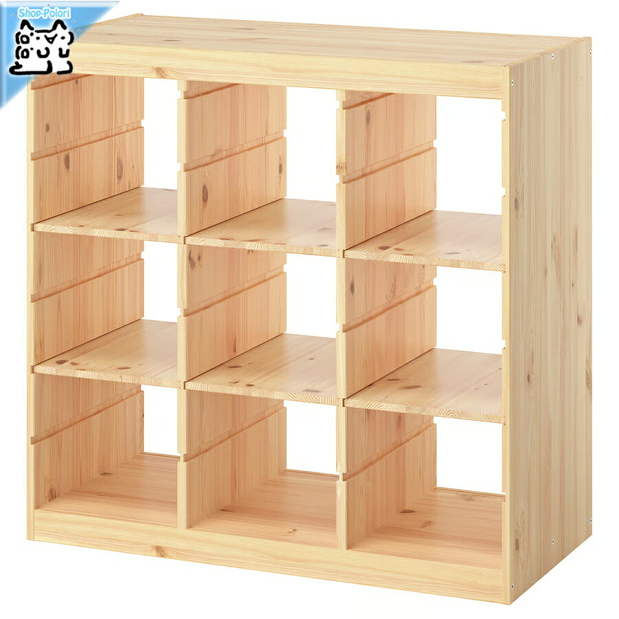 【 IKEA - イケア -】TROFAST - トロファスト - 収納コンビネーション 棚板付き 組み合わせ収納 オープン収納 棚 / ライトホワイトステインパイン, 93x44x91 cm (296.127.16) 子ども部屋やその他のスペースをすっきり整理できるうえ、さっと手が届く棚にすべてのものをかたづけられる収納コンビネーション。 ルームディバイダーとしても機能し、睡眠エリアと遊びエリアを分けるのに便利です 棚板は稼働できるので、いれるものによって自由に移動できます。 ■商品詳細■ ブランド IKEA 素材 フレーム パイン無垢材, 着色アクリルクリアラッカー, 着色アクリルクリアラッカー 棚板 パイン無垢材, 着色アクリルクリアラッカー, 着色アクリルクリアラッカー レール: スチール, 亜鉛メッキ 商品の大きさ 幅: 93 cm/ 奥行き: 44 cm/ 高さ: 91 cm この商品は組み立てが必要です 家具の高さが60cmを超える場合は、お子さまがよじ登ったりぶら下がったりしても転倒しないよう、付属の安全金具で壁にしっかりと固定してください 壁の材質により使用できるネジの種類が異なるため、専用の取り付けネジは含まれていません。壁の材質に適したネジをご使用ください。 主な特徴 子ども部屋にあるすべてのおもちゃやその他のものを整理整頓するための完璧な収納ソリューション この収納をスマートなルームディバイダーとして使えば、睡眠エリアや遊びエリアなど、部屋の中に明確に仕切られたエリアをつくれます オープン収納があれば、スペースをすっきり保つのに役立つうえ、お気に入りのアイテムをディスプレイできます フレームには溝がたくさんあるので、ボックスや棚板を好きな高さに設置できます。もちろん、いつでも変更できます TROFAST/トロファスト ふたを取り付けられます 屋内使用推奨 食品に接触する製品として承認されていません お手入れ方法 きれいな布でから拭きしてください ■スタッフから一言■ 気にしながら見てるとドラマなどの家具でよく見かけるシリーズ 棚板と組み合わせれば通常のシェルフに BOXと組み合わせるとBOXが引き出しのようになり、収納力、用途に合わせた収納ユニットになります。 お子様の成長にあわせて変化させていくのも良いですね♪ ■お届け状態■ 簡易梱包で発送いたします ※梱包に使用済みのダンボール紙などを再利用する場合、また化粧箱に送付状を直接貼付する場合ございますので予めご了承ください ※ご注意※ ※IKEA商品に関しまして※ IKEA商品に関しましては、納品書などは添付しておりません。 納品書、領収書が必要な場合、お問い合わせいただきましたら別途郵送にてお送りいたします。 ※製品の開梱・組み立てについて 組み立てが必要な商品の組み立て不備、組み立て不備による使用に際しての事故、及び商品の破損については保証外となります。 ※ご注文時のタイミングで在庫切れ、廃盤となっている場合がございます。その場合発送までにお時間を頂く場合、またご注文を一度キャンセルさせて頂く事がございます【 IKEA - イケア -】TROFAST - トロファスト - 収納コンビネーション 棚板付き 組み合わせ収納 オープン収納 棚 / ライトホワイトステインパイン, 93x44x91 cm (296.127.16)