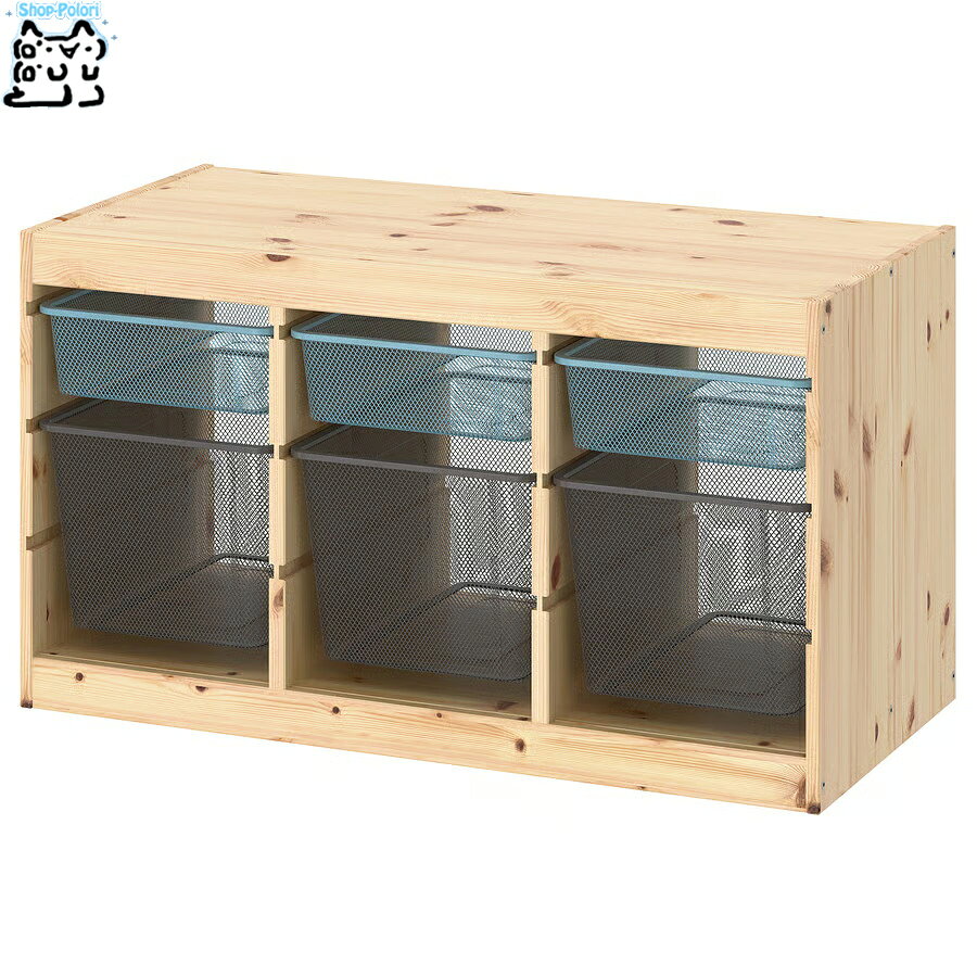 【 IKEA - イケア -】TROFAST - トロファスト - 収納コンビネーション BOX付き 組み合わせ収納 オープン収納 棚 / ステインパイン / スチールBOX メタルマルチカラー 93x44x53 cm (594.808.18) 横置きタイプ シェルフ チェスト 子ども部屋やその他のスペースをすっきり整理できるうえ、さっと手が届く棚にすべてのものをかたづけられる収納コンビネーション。 低めのルームディバイダーとしても機能し、睡眠エリアと遊びエリアを分けるのに便利です BOX単体で持ち運びできるので、移動や持ち運びもスムーズにできます。 子供の洋服入れ、おもちゃなどなんにでも使えて、結構な優れもの ■商品詳細■ ブランド IKEA 素材 フレーム パイン無垢材, 着色アクリルクリアラッカー, 着色アクリルクリアラッカー 収納ボックス スチール 商品の大きさ 奥行き: 44 cm/ 高さ: 53 cm/ 幅: 93 cm この商品は組み立てが必要です 主な特徴 子ども部屋にあるすべてのおもちゃやその他のものを整理整頓するための完璧な収納ソリューション この収納を低めのルームバインダーとして使えば、睡眠エリアや遊びエリアなど、部屋の中に明確に仕切られたエリアをつくれます オープン収納があれば、スペースをすっきり保つのに役立つうえ、お気に入りのアイテムをディスプレイできます フレームには溝がたくさんあるので、ボックスや棚板を好きな高さに設置できます。もちろん、いつでも変更できます TROFAST/トロファスト ふたを取り付けられます 屋内使用推奨 食品に接触する製品として承認されていません お手入れ方法 きれいな布でから拭きしてください ■お届け状態■ 簡易梱包で発送いたします ※梱包に使用済みのダンボール紙などを再利用する場合、また化粧箱に送付状を直接貼付する場合ございますので予めご了承ください ※ご注意※ ※IKEA商品に関しまして※ IKEA商品に関しましては、納品書などは添付しておりません。 納品書、領収書が必要な場合、お問い合わせいただきましたら別途郵送にてお送りいたします。 ※製品の開梱・組み立てについて 組み立てが必要な商品の組み立て不備、組み立て不備による使用に際しての事故、及び商品の破損については保証外となります。 ※ご注文時のタイミングで在庫切れ、廃盤となっている場合がございます。その場合発送までにお時間を頂く場合、またご注文を一度キャンセルさせて頂く事がございます【 IKEA - イケア -】TROFAST - トロファスト - 収納コンビネーション BOX付き 組み合わせ収納 オープン収納 棚 / ステインパイン / スチールBOX メタルマルチカラー 93x44x53 cm (594.808.18) 横置きタイプ シェルフ チェスト