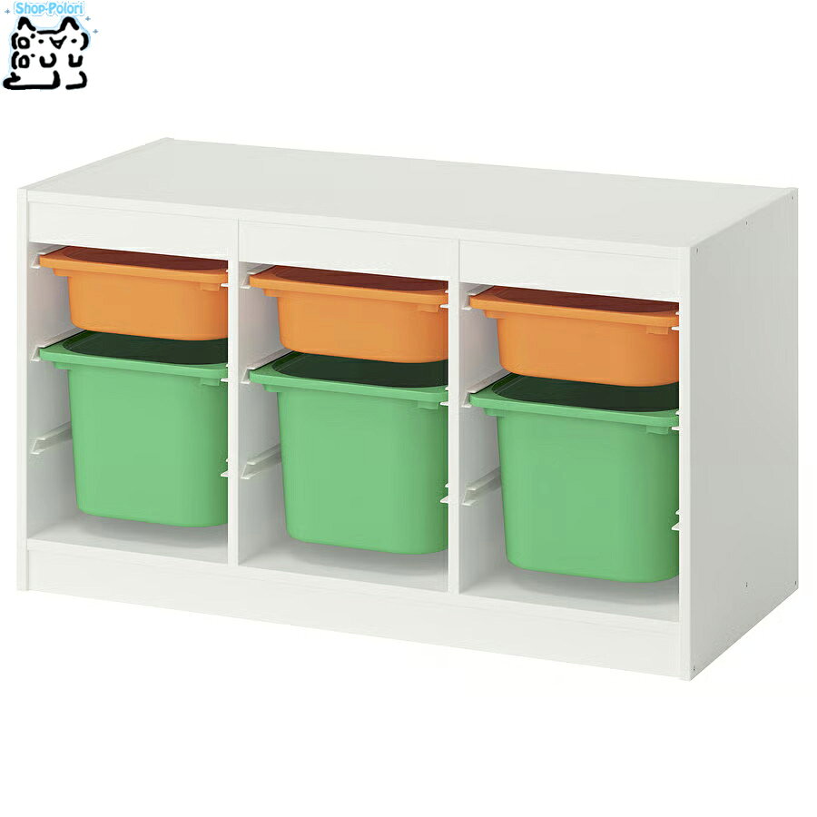 【 IKEA - イケア -】TROFAST - トロファスト - 収納コンビネーション BOX付き 組み合わせ収納 オープン収納 棚 / ホワイト / マルチカラーBOX 99x44x56 cm (595.845.33) 横置きタイプ チェスト シェルフ 子ども部屋やその他のスペースをすっきり整理できるうえ、さっと手が届く棚にすべてのものをかたづけられる収納コンビネーション。 低めの間仕切りとしても機能し、睡眠エリアと遊びエリアを分けるのに便利です BOXはスライドで外せれるので、ひとつのBOXだけ運ぶ〜など使い方は無限！ 子供用の洋服やおもちゃなど、結構なんにでも使える優れものです ■商品詳細■ ブランド IKEA 素材 フレーム パーティクルボード, ペーパーフォイル, プラスチックエッジ 収納ボックス ポリプロピレン レール: ポリプロピレン 商品の大きさ 奥行き: 44 cm/ 高さ: 56 cm/ 幅: 99 cm この商品は組み立てが必要です 主な特徴 子ども部屋にあるすべてのおもちゃやその他のものを整理整頓するための完璧な収納ソリューション 共有の子ども部屋？ この収納は低めのルームディバイダーとしても機能し、すべてのものを両側から出し入れできます さまざまな色のプラスチック製ボックスが遊び心を部屋にプラスします フレームはガイドレール付き。ボックスや棚板を好きな高さに取り付けられます。いつでも取り付け位置を変更できます 中身を汚れやホコリから守りたいときは、別売りのTROFAST/トロファスト ふたを組み合わせられます 屋内使用推奨 食品に接触する製品として承認されていません お手入れ方法 きれいな布でから拭きしてください ■お届け状態■ 簡易梱包で発送いたします ※梱包に使用済みのダンボール紙などを再利用する場合、また化粧箱に送付状を直接貼付する場合ございますので予めご了承ください ※ご注意※ ※IKEA商品に関しまして※ IKEA商品に関しましては、納品書などは添付しておりません。 納品書、領収書が必要な場合、お問い合わせいただきましたら別途郵送にてお送りいたします。 ※製品の開梱・組み立てについて 組み立てが必要な商品の組み立て不備、組み立て不備による使用に際しての事故、及び商品の破損については保証外となります。 ※ご注文時のタイミングで在庫切れ、廃盤となっている場合がございます。その場合発送までにお時間を頂く場合、またご注文を一度キャンセルさせて頂く事がございます【 IKEA - イケア -】TROFAST - トロファスト - 収納コンビネーション BOX付き 組み合わせ収納 オープン収納 棚 / ホワイト / マルチカラーBOX 99x44x56 cm (595.845.33) 横置きタイプ チェスト シェルフ