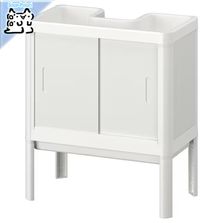 【IKEA -イケア-】LILLTJARN -リルティエルン- 洗面ベースキャビネット 扉2枚 44x50x25 cm (005.134.39)