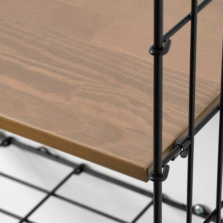 【 IKEA - イケア -】GULLHULT -グルフルト- ウォールシェルフ ブラック/パイン材 アンティーク調 30x40 cm (404.890.22) [3]