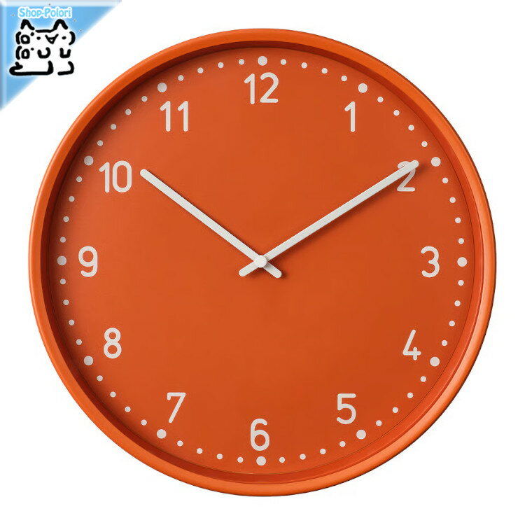 【 IKEA - イケア -】BONDIS -ボンディス- 静音 掛け時計, オレンジ 38 cm 時を刻むチクタクという音がしない時計です。静かなので休息や睡眠の邪魔になりません！ ■商品詳細■ ブランド IKEA 素材 時計フレーム: ...