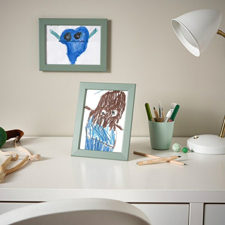 【 IKEA - イケア -】FISKBO -フィスクボー- 写真フレーム フレーム ライトグレーグリーン 13x18 cm (805.849.13) [2]