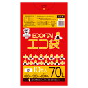 LR-70eco ポリ袋 70リットル 0.040mm厚 赤 10枚x40冊/ポリ袋 ゴミ袋 エコ袋 袋 エコマーク付き サンキョウプラテック 送料無料