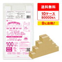 バイオマスプラスチック 25%配合 レジ袋 薄手 西日本 25号 (東日本8号) ブロック有 半透明 0.011mm厚 100枚x80冊x10箱 BPRHK-2...