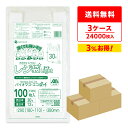 バイオマスプラスチック 25%配合 レジ袋 薄手 西日本 30号 (東日本12号) ブロック有 半透明 0.011mm厚 100枚x80冊x3箱 BPRHK-3...