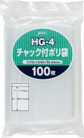 TRUSCO(トラスコ) チャック付ポリ袋 0.08mm厚 140x200mm 100枚入 (1袋) 品番：TCB-G-8-140TM