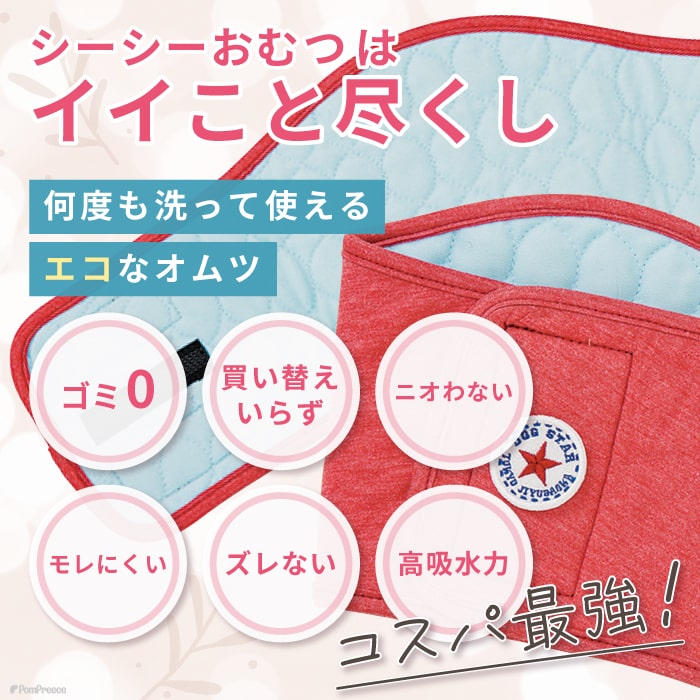創業44年ポンポリース楽天市場店のおむつ オムツ マナーパンツマナーパッド マナーパット おむつカバー おしっこ 介護 オス用洗える オムツ 1枚入オス用洗えるシーシーオムツ ドッグスター 1・2号 [ポンポリース]※返品交換不可｜アングル2