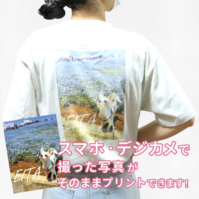 【オーダーメイド プリントTシャツ＆缶バッジプレゼント】 Tシャツ プレゼント ギフト 誕生日 母の日 オリジナル プリント レディース メンズ 半袖 ギフト送料無料 ポンポリースオーダーメイド プリントTシャツ ポンポリース 2