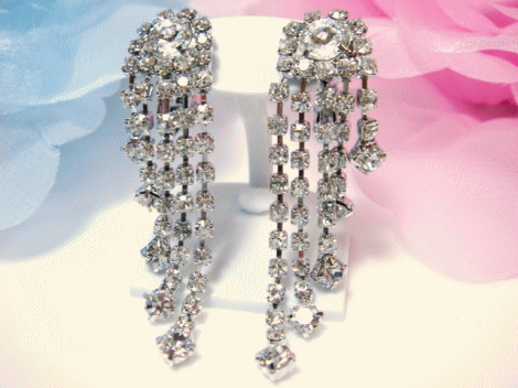 ラインストーンイヤリングER-49