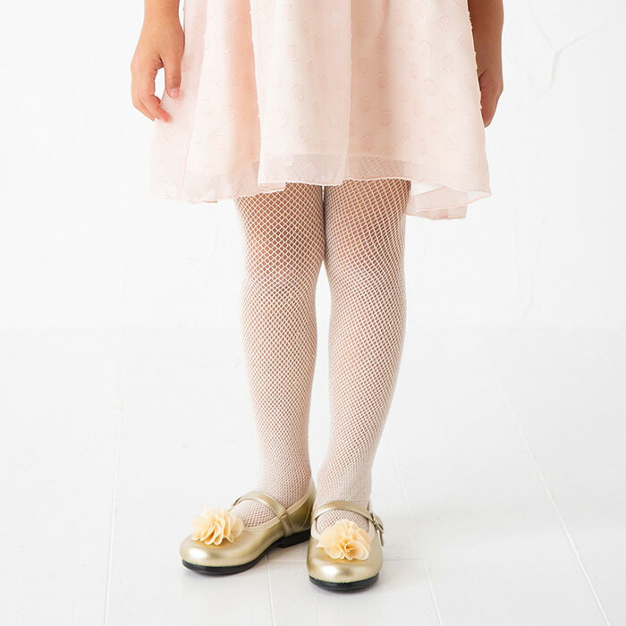 《ロングセラーの定番タイツ》ポプキンズ POMPKINS 子供用網タイツ フォーマルタイ...