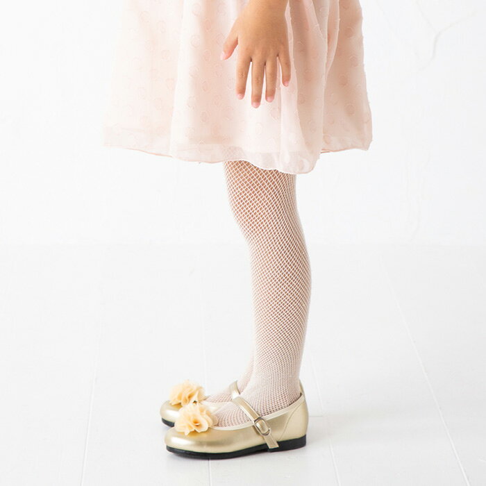 《ロングセラーの定番タイツ》ポプキンズ POMPKINS 子供用網タイツ フォーマルタイ...