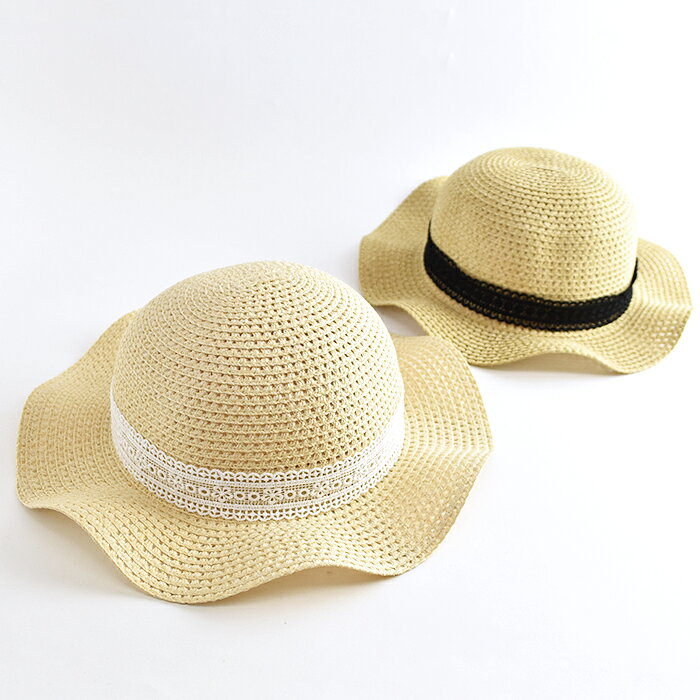 【3,900円→1,500円】ポプキンズ レースリボンハット 52/54/56cm 3サイズ展開 ブラ...