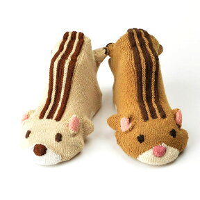 ポプキンズ POP UP SOX ポップアップソックス「シマリス」動物の靴下 適応サイズ 9〜12cm 出産祝い 立体ソックス 3Dソックス POMPKINS 赤ちゃん ベビー靴下 贈り物