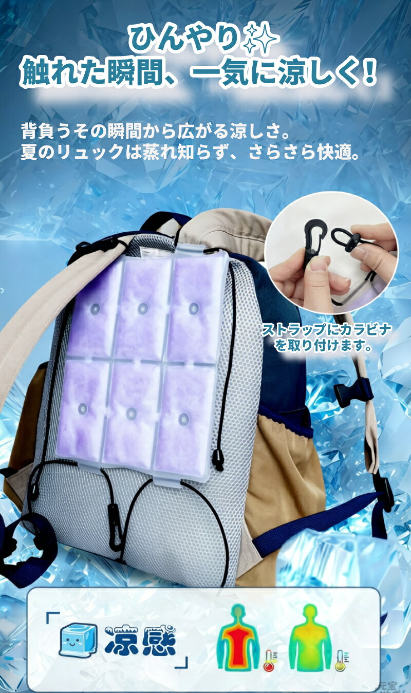 冷感マット 2026年 夏 新作 冷却パッド 長時間冷感パッド 冷却シート リュック 暑...