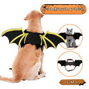 【送料無料】蝙蝠翼&かぼちゃ鈴 2点セット ハロウィン コスプレ ペットの服 ネコ 犬 コスチューム おしゃれ かわいい カコイイ 通気性 柔らかい ハロウィーン 仮装 変装 衣装 散歩 お出かけ 写真 撮影道具 簡単装着 着せ替え 変身グッズ ペット用品 S M L