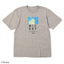 【Disney(ディズニー)】ミッキーマウス/スクエアネオンデザインTシャツ(PONEYCOMB PLATINUM)