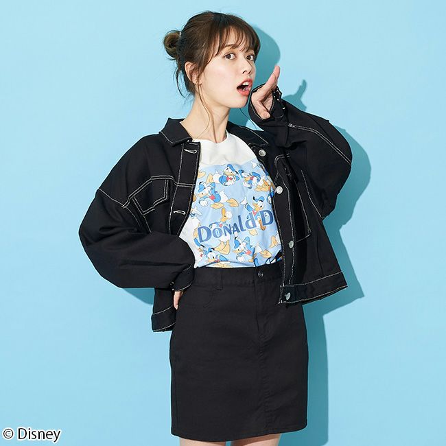 【Disney(ディズニー)】ドナルドダック/柄プリントTシャツのサムネイル