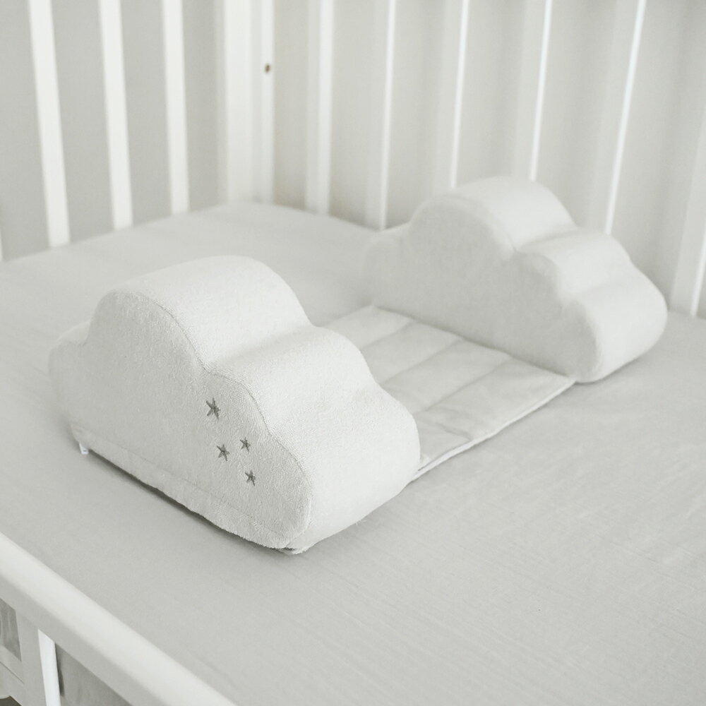 洗える 寝返り防止クッション おむつ替え用 ベビー パイル 綿100% おしゃれ 赤ちゃん 出産準備 プレゼント 出産祝い うつ伏せ防止 3