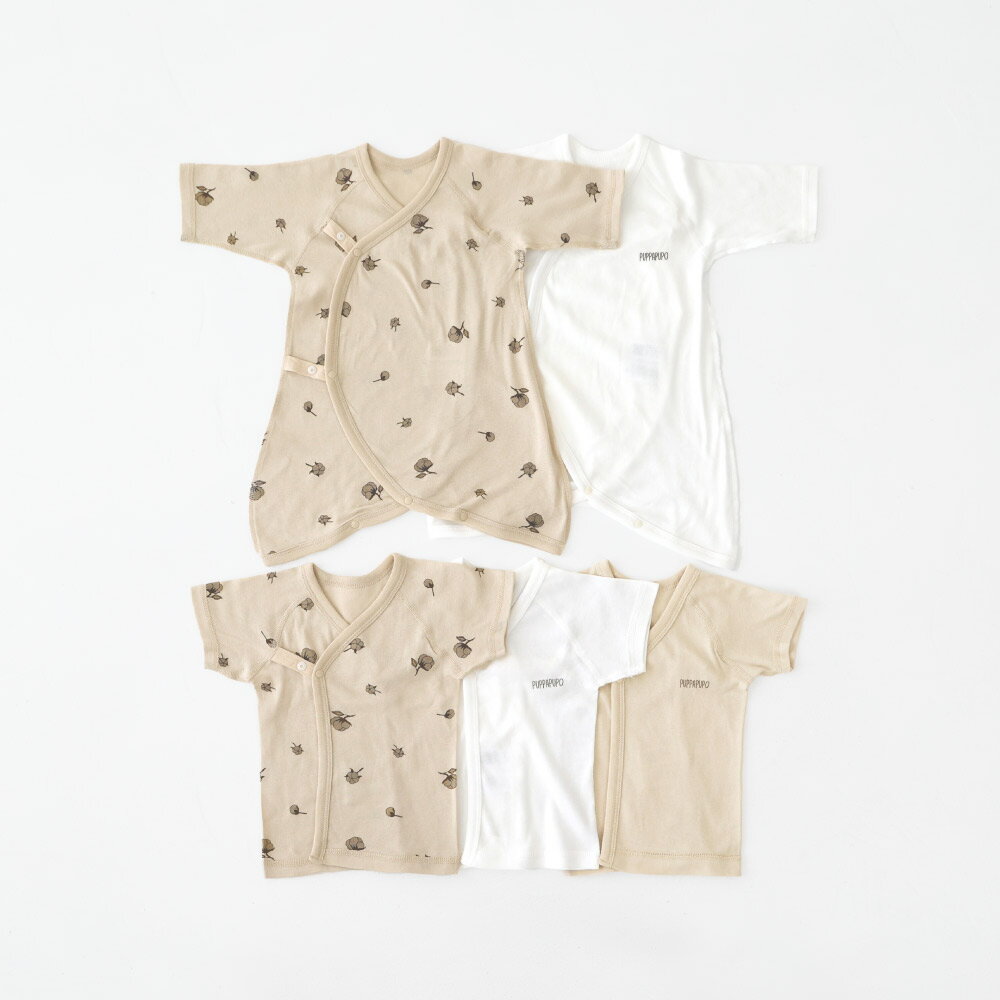 【楽天ランキング1位】 ベビー肌着 新生児肌着 5枚組 綿100% 年中素材 ボタン 短肌着 コンビ 肌着 出産準備 セット 半袖 長袖 男の子 女の子 赤ちゃん ベビー 新生児 2