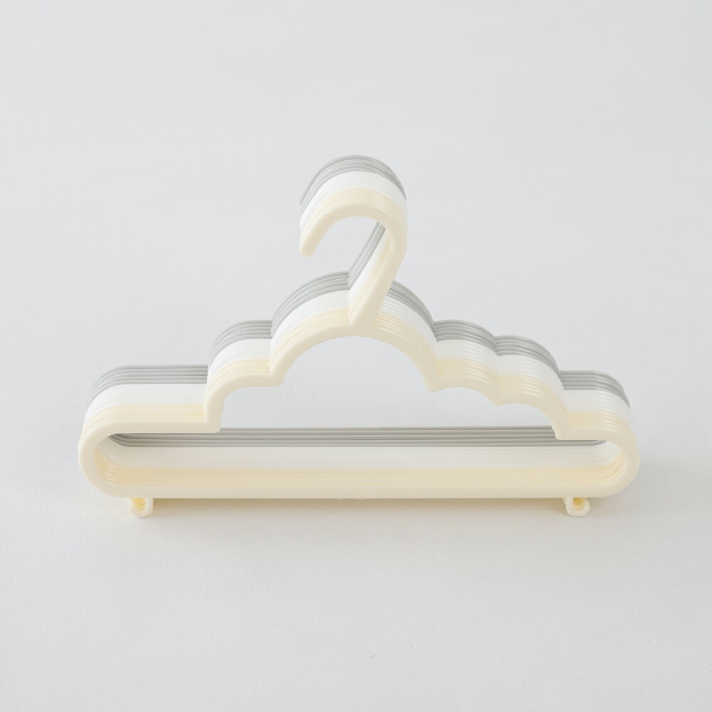 【 P10倍 1/29(木) 01:59まで 】ベビー&キッズ ハンガー 15本セット 【クラウド】 スリム 収納 おしゃれ ベビー キッズ お洗濯 出産準備 子供 こども ベビーハンガー キッズハンガー