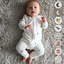 【 P10倍 】ダブルジップ 長袖 カバーオール シンプル ニューボーン ベビー ロンパース 秋 冬 60 70 80 ベビー服 男の子 女の子 綿 コットン 退院着