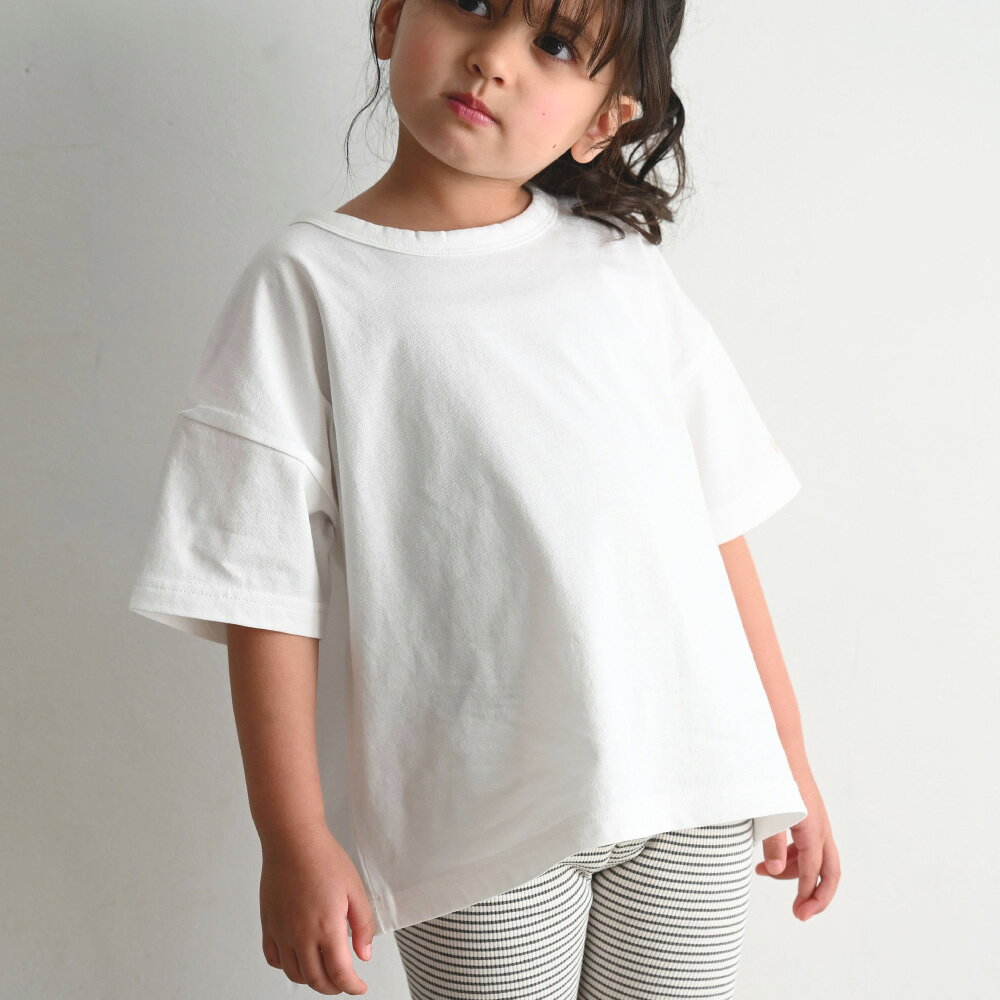 オーバーサイズ 半袖 Tシャツ 綿100% 無地 シンプル キッズ ベビー トップス 春 夏 おしゃれ 80 90 100 110 子供服 男の子 女の子