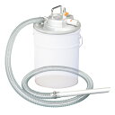 APPQO400S オープンペール缶用 エアバキュームクリーナー 乾湿両用 オイル用 PVCホース2m フィルターオイルストッパー無 APPQO400S