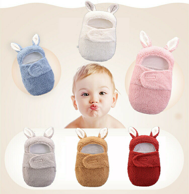 ベビーおくるみ フード付き 帽子 赤ちゃん 抱っこ布団 おくるみ 無地 体型カバー ベビーおくるみガーゼ..