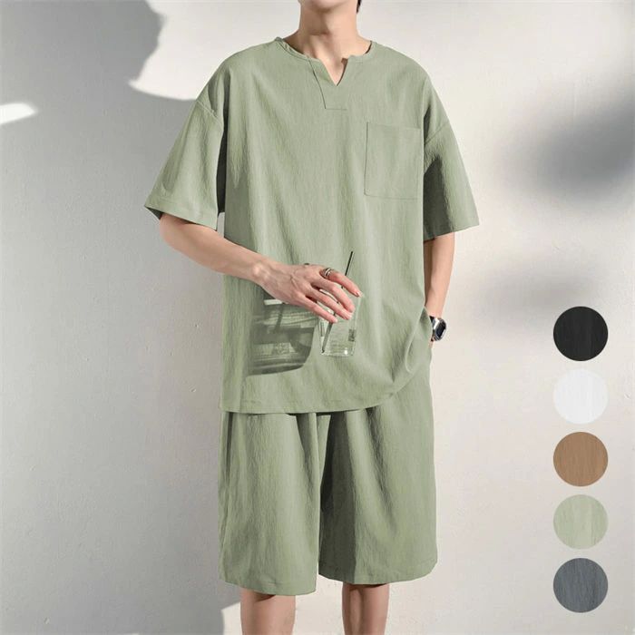 メンズ 上下セット セットアップ 上下 セット 2点セット 夏 夏服 半袖 Tシャツ 半袖Tシャツ tシャツ シ..