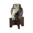 ヴィクトリー 黒伊賀ラジウム一升サーバー(コルク栓付、木台付) 3051-1-10(3)