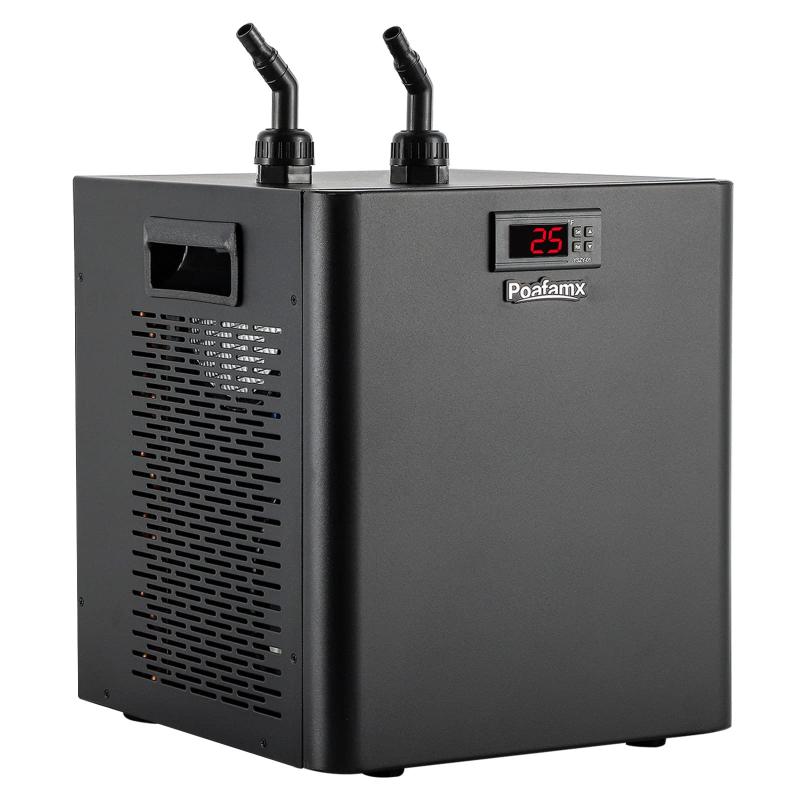 Poafamx 水槽クーラー 24度まで調整可能 300L冷却だけ コンプレッサー式 淡水・海水両用 パイプ付き（..