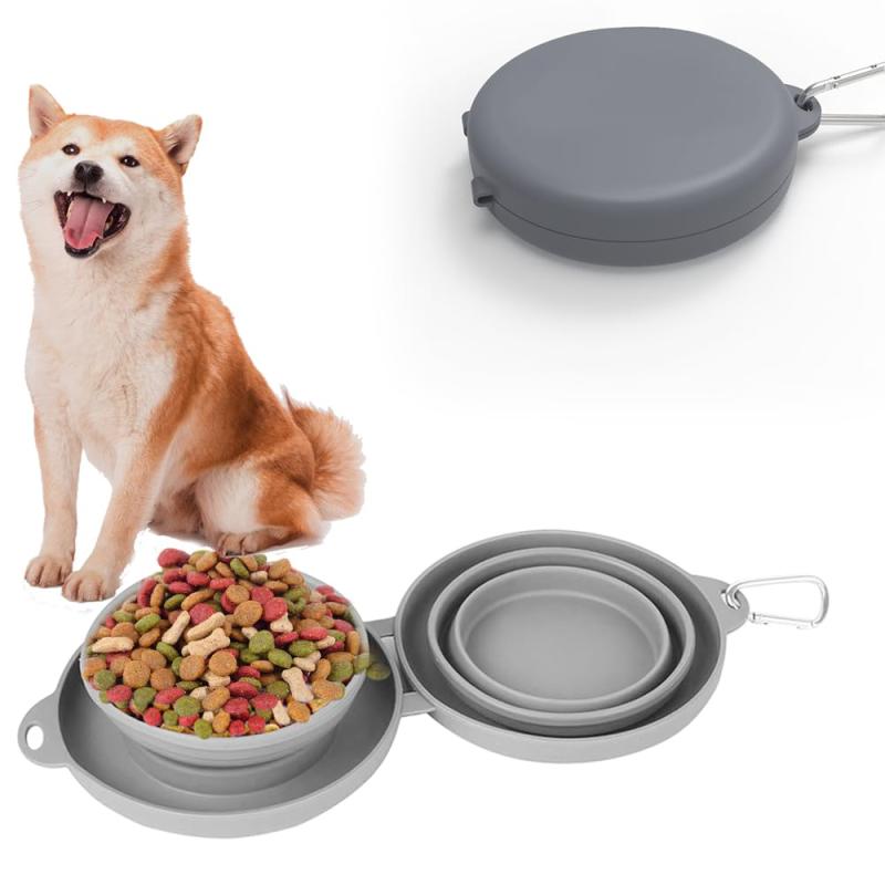 ペットボウル 折り畳み ペット食器 犬猫用 ペット皿 フードボウル 犬用スローフード ペット用品 携帯便..