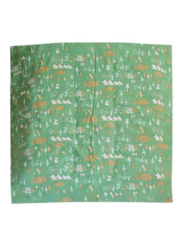 ムーミン マルチガーゼケット 日本製 2重ガーゼ おくるみ スワドル 授乳ケープ ひざ掛け 100×100cm (星と森_グリーン)
