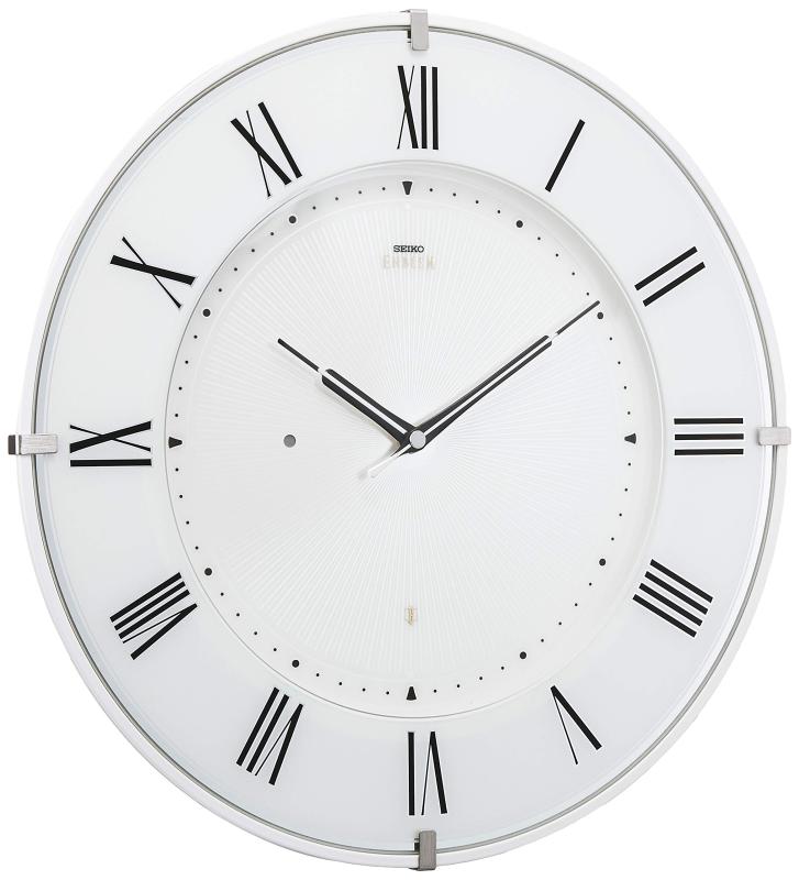 セイコークロック 掛時計 白パール 359x359x29mm 電波 ア...(3)