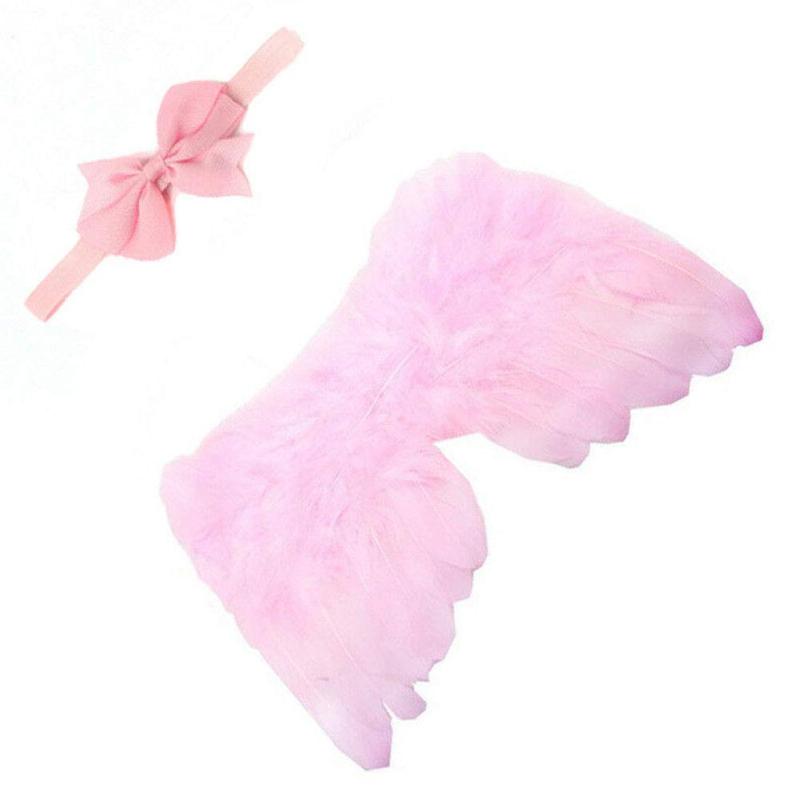 [メル] 新生児 赤ちゃん 天使 ニューボーンフォト 小物 コスチューム エンジェル 翼 羽根 羽 リボン 飾..