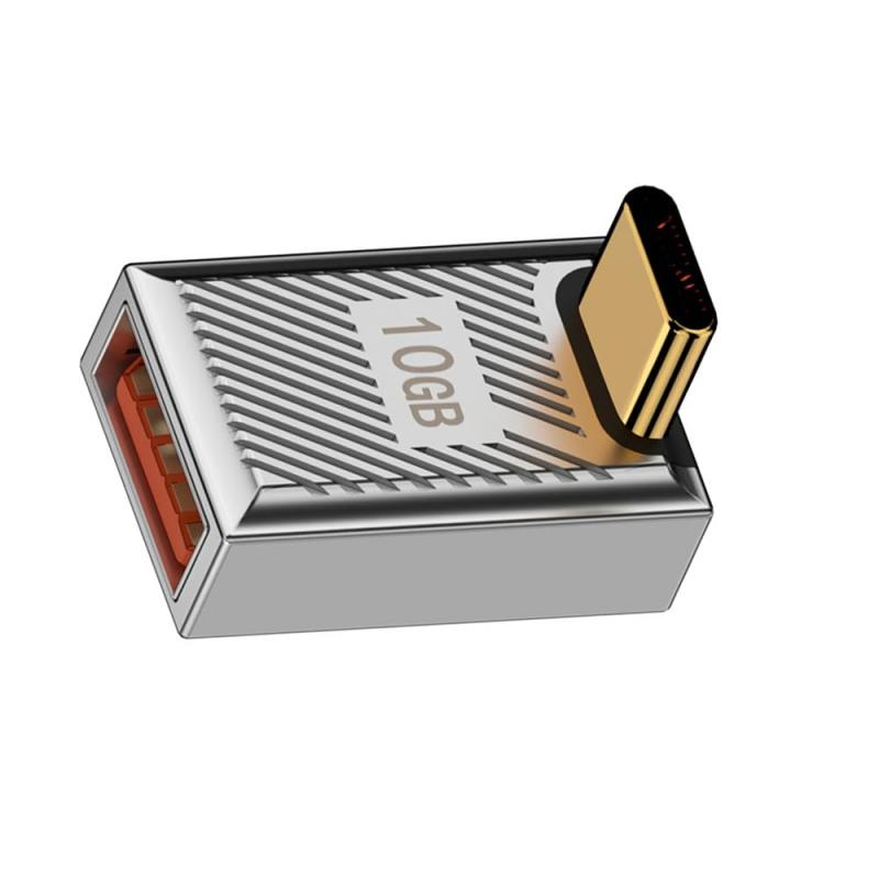 Cablecc 10Gbps データ 120W 電源 USB-C USB 3.1 タイプ C から USB 3.0 A タイプ OTG アダプター 合金シェル メカ サイバーパンク スタイル