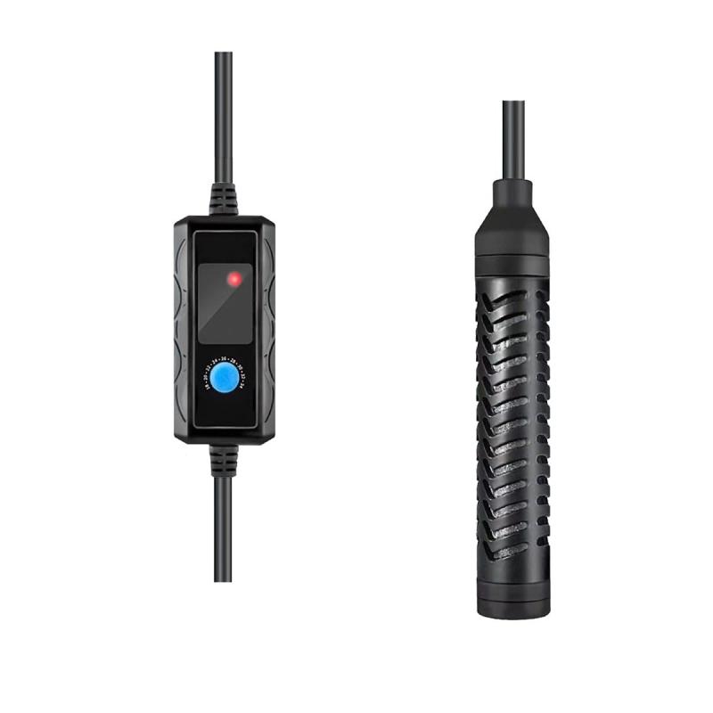 QOSEREN 水槽 ヒーター サーモスタット付き ミニヒーター 18度～34度温度設定 自動恒温 縦横設置 低水..