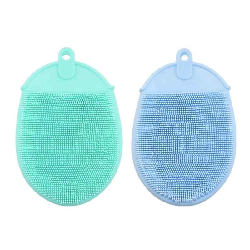 シリカゲルスポンジクリーナー、6個入キッチンラバーブラシシリカゲルクリーナー、野菜ブラシキッチン..