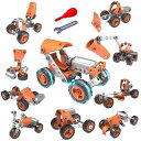 AMYCOOL 組み立て おもちゃ10-IN-1車セット ドリルおもちゃ 大工さん ロボット ヘリコプター 人気 DIY おもちゃ 男の子 女の子 小学生 立体パズル 変形車 工具セット おもちゃランキング お誕生